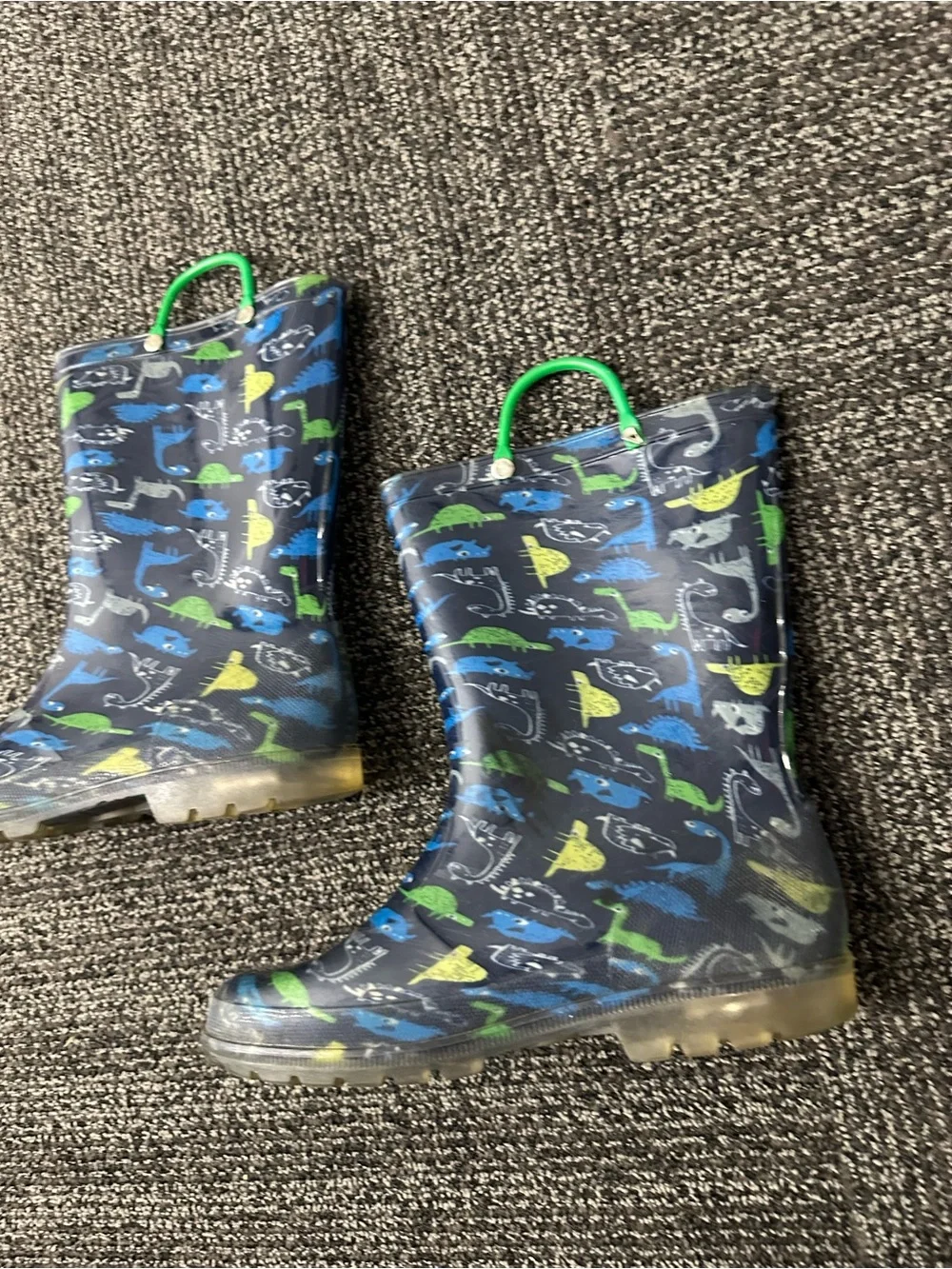 Children's Sz 6 Dinosaur Cartoon Waterproof & Slip-resistant Rain Boots